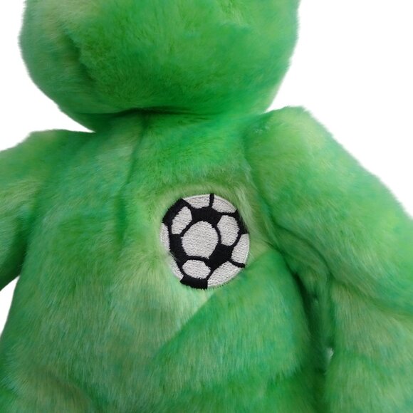 Vtg Ty Beanie Buddy Kicks Bear Soccer Green Stuffed Animal Plush Soft Toy 14" - Picture 3 of 13